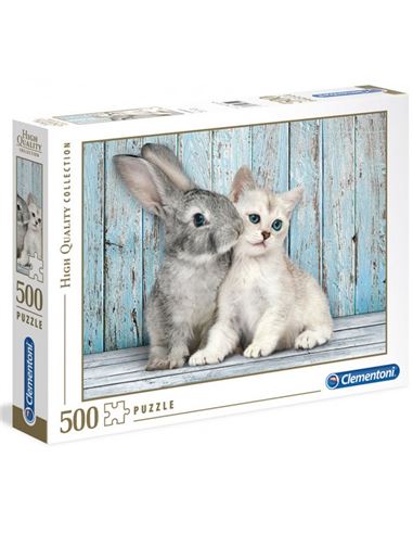 Puzzle - Gato y conejo (500 pzs) - 06635004