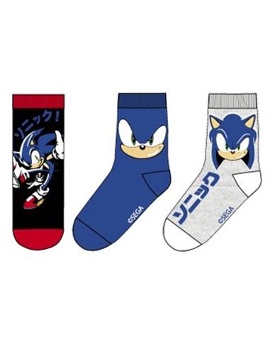Set de 3 calcetines - Sonic: Negro (27-30) - 67876758