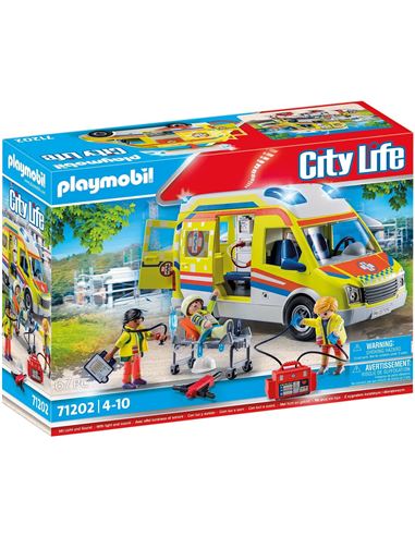Playmobil - City Life: Ambulancia con Luz y Sonido - 30071202