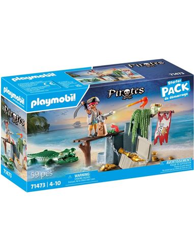 Playmobil - Pirates: Starter Pack Pirata y caimán - 30071473