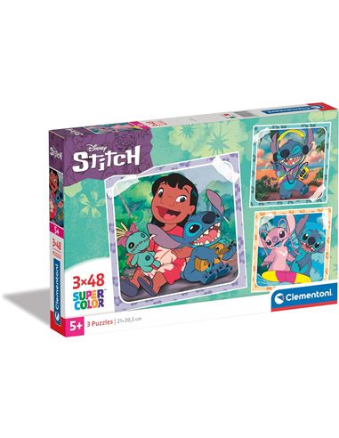 Puzzle - Multipuzzle: Stitch Happy (3x48 pzs) - 06625321