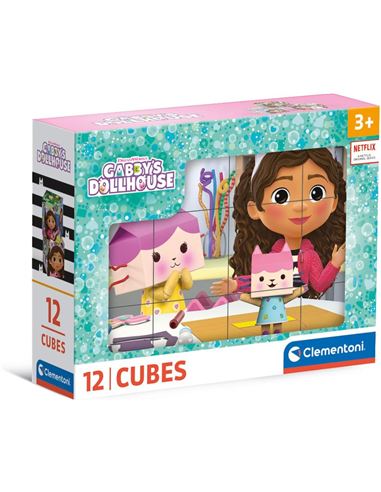 Puzzle - 12 Cubos: Gabby´s Dollhouse - 06641193