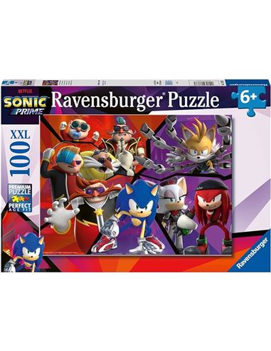 Ravensburger - Puzzle Sonic, 100 Piezas XXL, Edad - 26913383