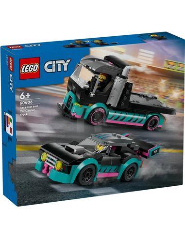LEGO - City: Coche carreras y camión de transporte - 22560406