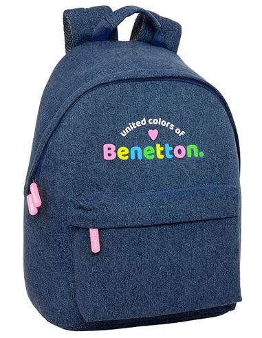 Mochila - Escolar: Benetton Denim (41cm) - 79154892