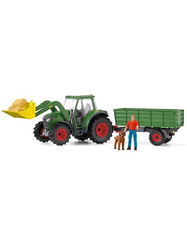 Playset - Farm World: Tractor con remolque - 66942608