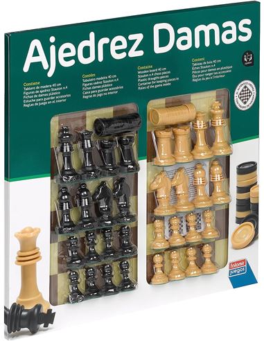 Juego de mesa - Ajedrez-Damas con accesorios (40 c - 12527917
