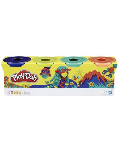 Set Plastilina - Play-Doh: 4 Botes Colores Wild - 25555895