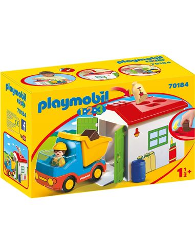 Playmobil - 1.2.3: Camion con Garaje 70184 - 30070184