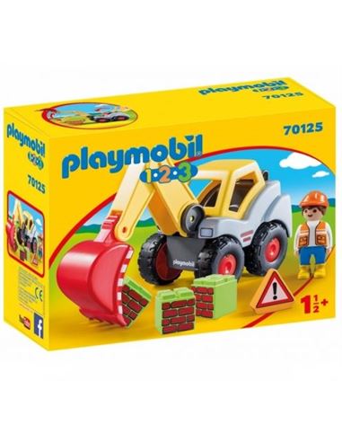 Playmobil - 1.2.3: Pala Excavadora - 30070125