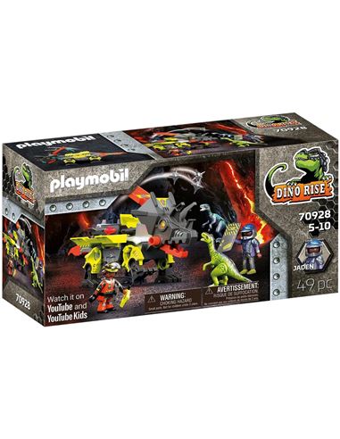 Cañones con proyectiles Juguetes para niños a partir de 5 años PLAYMOBIL Dino Rise 70928 Robo-Dino Máquina de Combate 