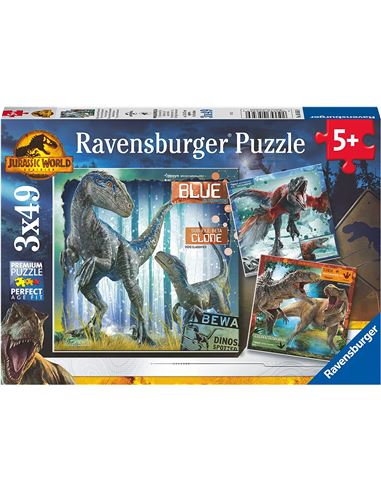 Multipuzzle - Jurassic World: Blue (3x49 pcs) - 26905656