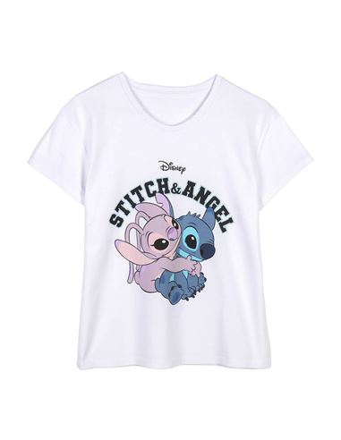 Camiseta - Disney: Stitch & Angel (Adulto XL) - 61022786