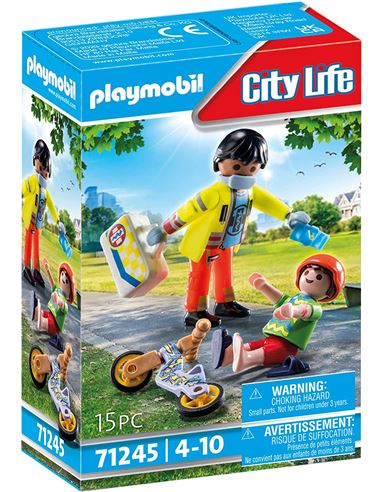Playmobil City Life - Paramedico con Paciente 7124 - 30071245