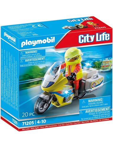 Playmobil City Life - Moto Emergencias Luz 71205 - 30071205