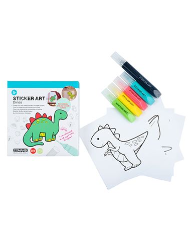 Set Creativo - Sticker Art: Dinosaurio Rotuladores - 73910100