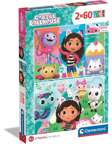 Puzzle - Multipuzzle: Gabby´s DollHouse (2x60 pcs) - 06624804
