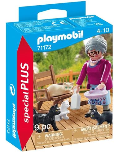 Playmobil - City Life: Abuela con Gatos 71172 - 30071172