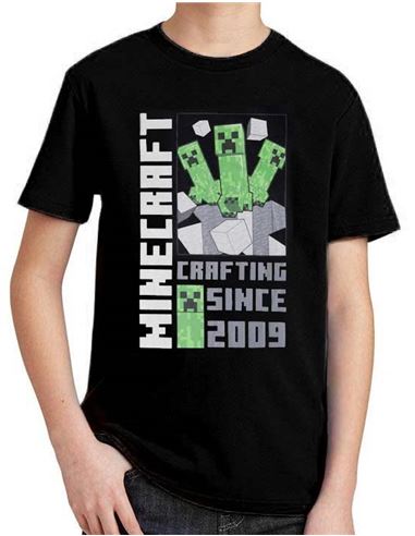 Camiseta - Minecraft: Since 2009 Negra (6 años) - 58371730