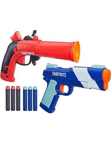 Set 2 Pistolas de goma - Nerf Fortnite 6 drados - 25511338