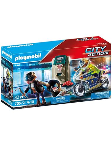 Playmobil - City Action: Moto de Policía y ladrón - 30070572