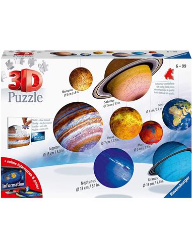 Puzzle 3D - El Sistema Planetario (522 pcs) - 26911668